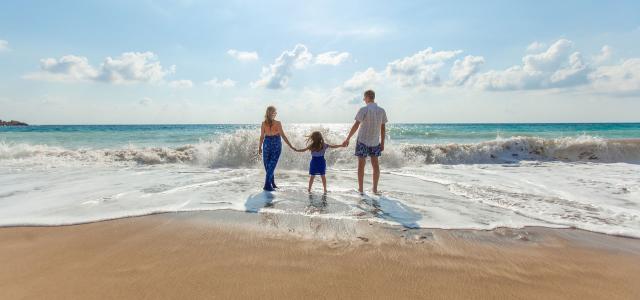 Family on Beach